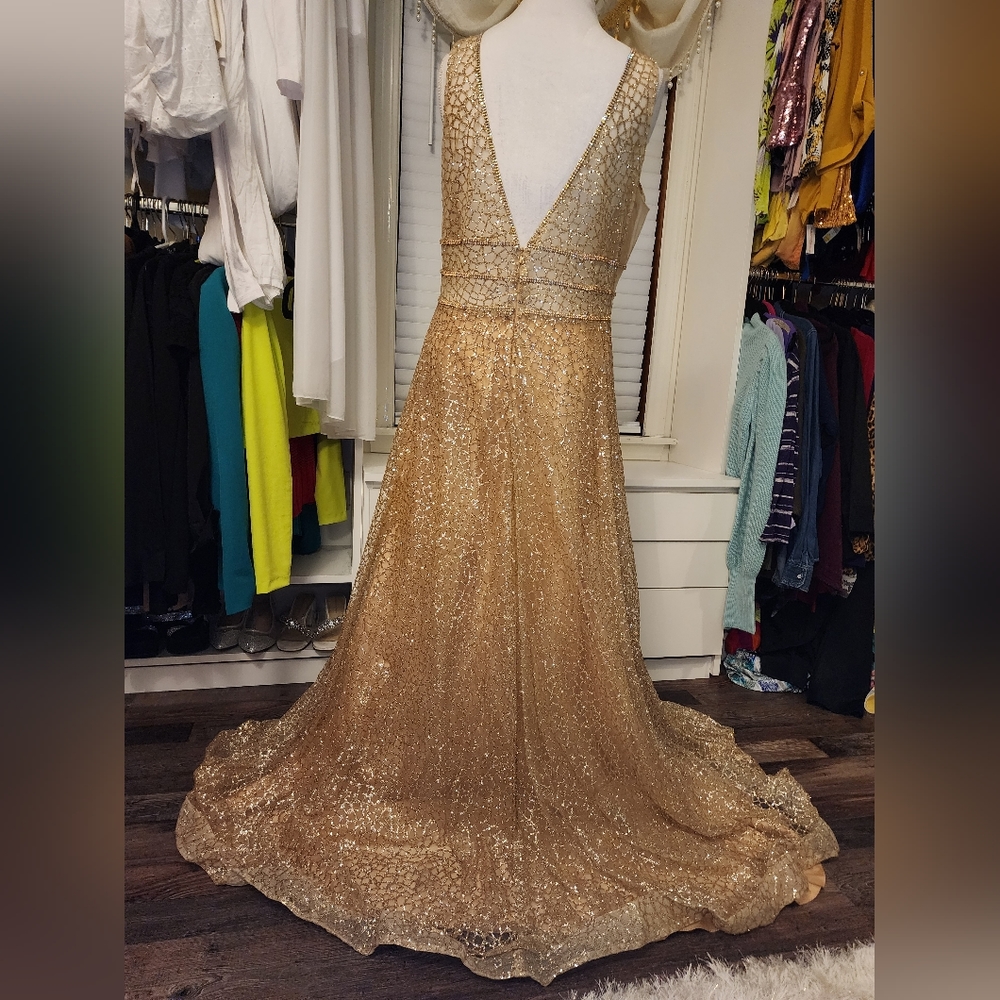 Gold, glitter Dress